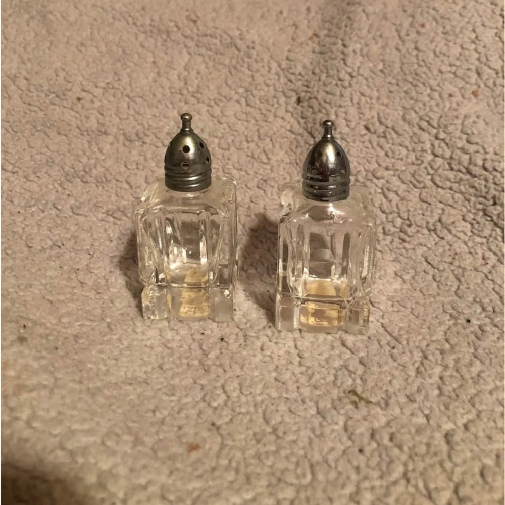 Elegant Clear Glass Salt and Pepper Shakers